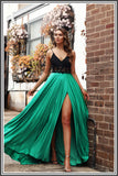 Jadore Meghan Dress in Black / Green