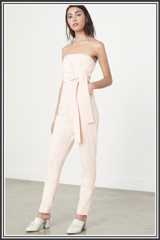 pink bandeau jumpsuit