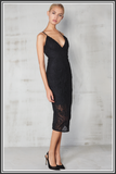 Cornelli Midi Dress - Black