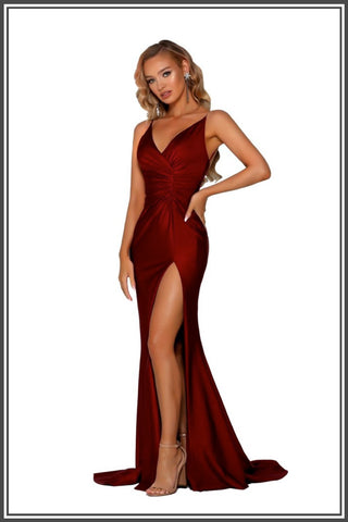 Portia and Scarlett Lorena Gown - Deep Red