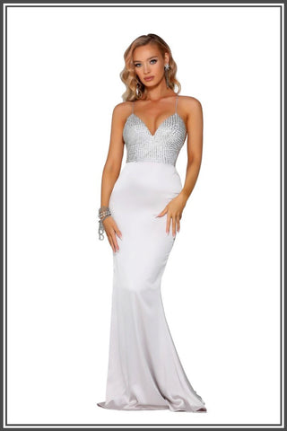 Portia & Scarlett Aria Gown in Silver