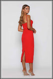 Penny Midi Dress - Red