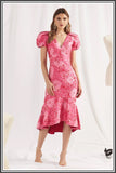 Midi Dress in Pink Love Honor