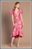 Argento Midi Dress in Pink