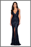 Shanina Plunge Gown - Navy