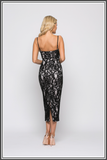 Giselle & Sophia Dolce Midi Dress - Black Lace