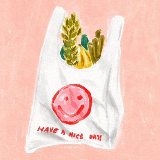 supermarket shopping bag illustration