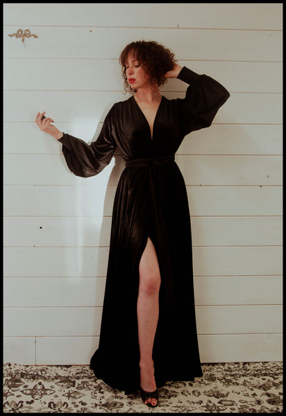 alexandra king for deadly is the female a/w 2021 black velvet gown