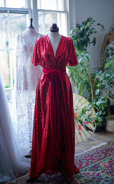 red sequin gown alexandra king for deadly is the female