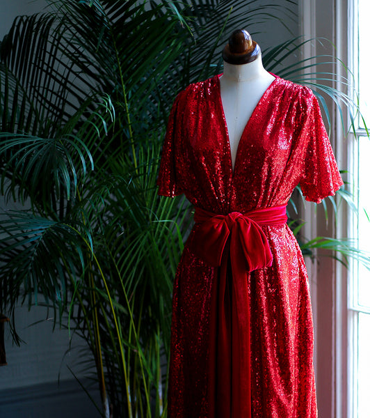 red sequin gown alexandra king for deadly is the female