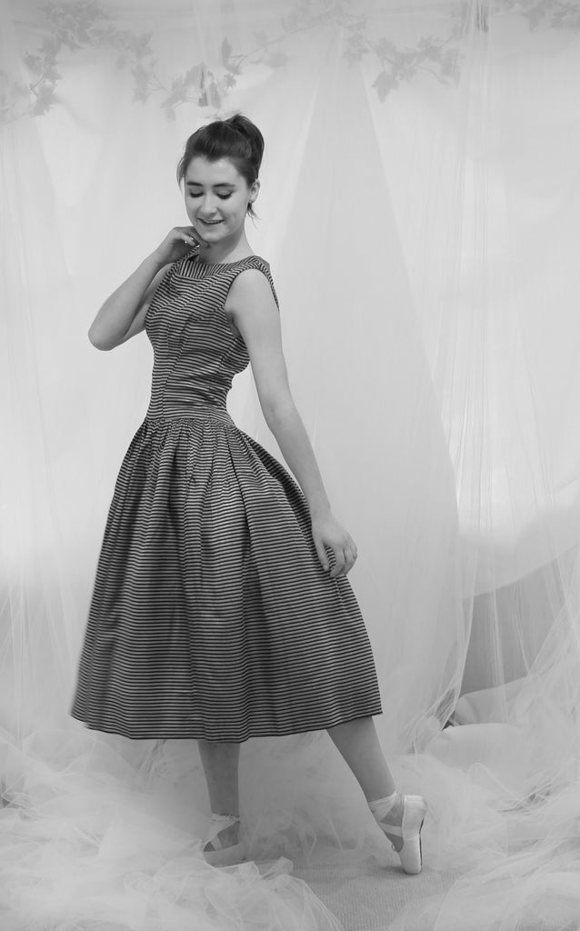 vintage 1950s stripe dress alexandra king