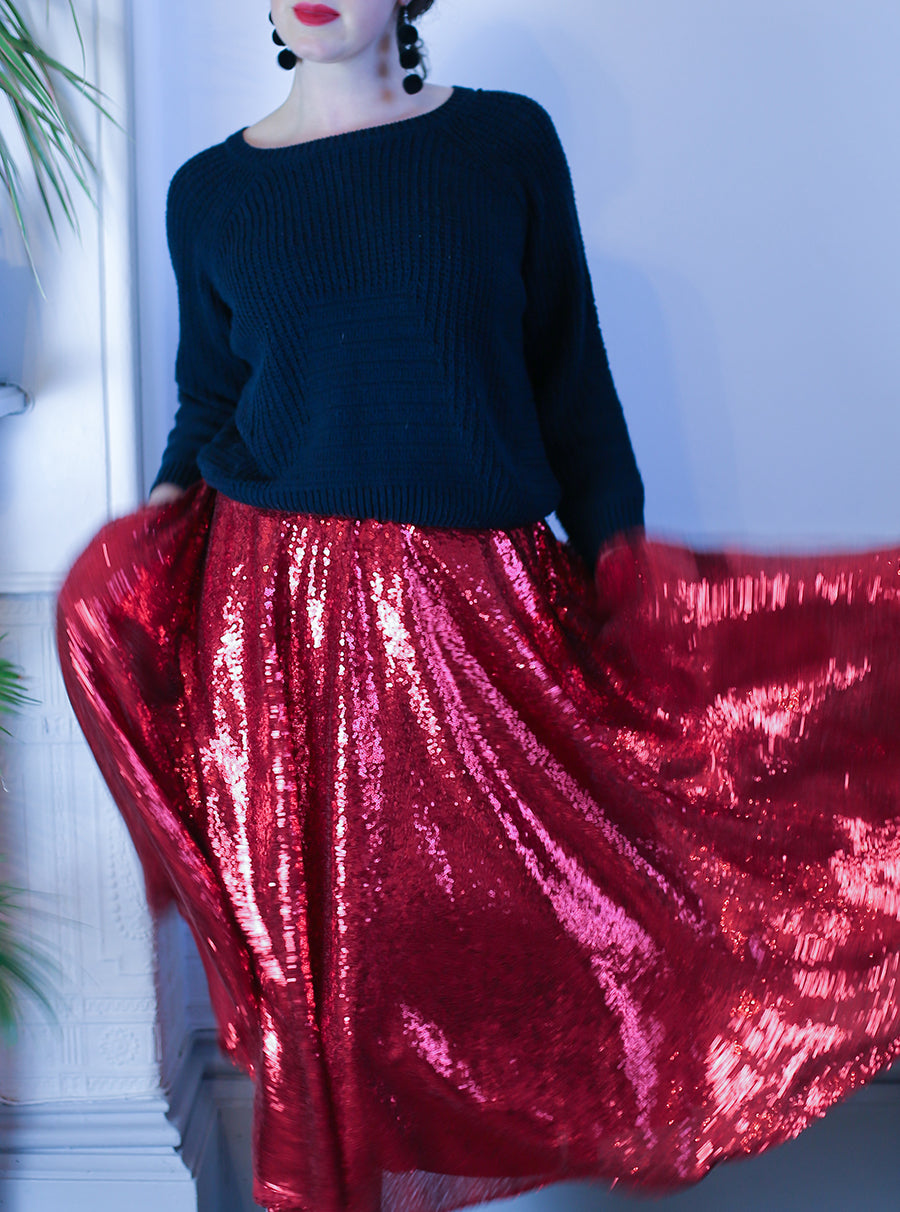 sequin swing skirt alexandra king for deadly is the female