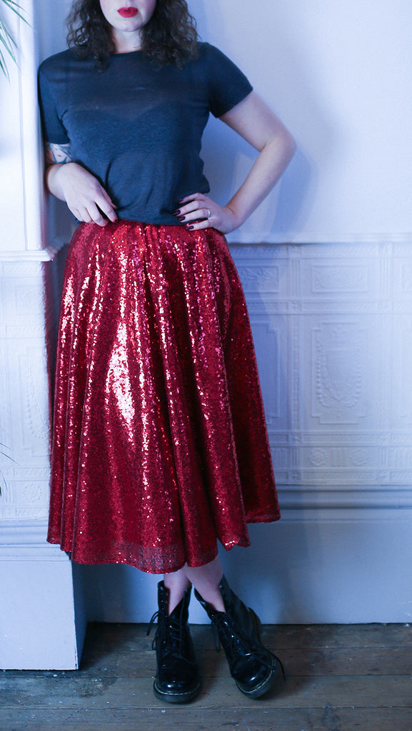 sequin swing skirt alexandra king for deadly is the female