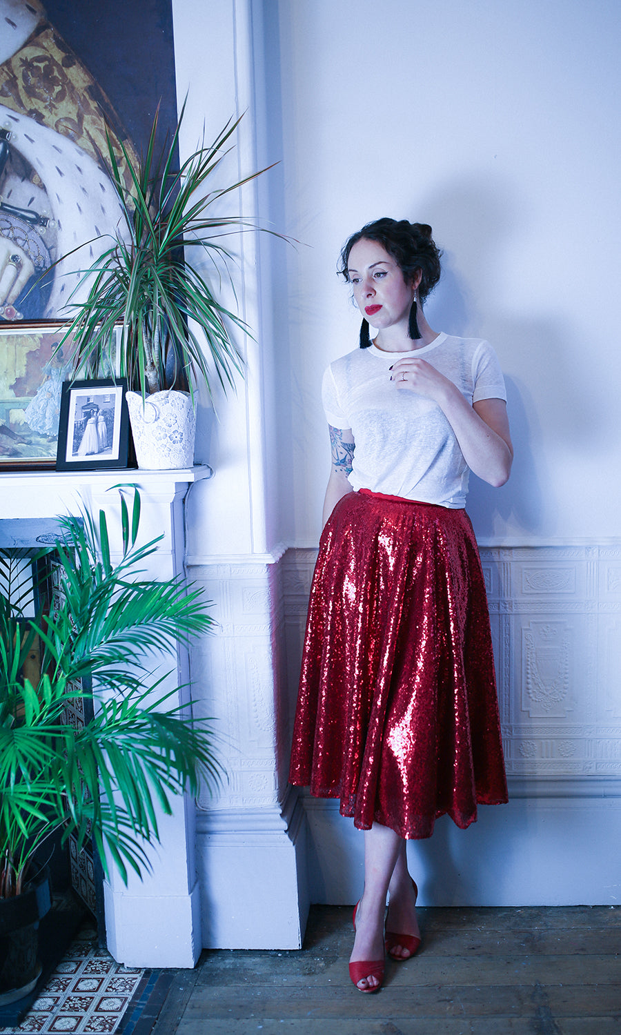 sequin swing skirt alexandra king for deadly is the female