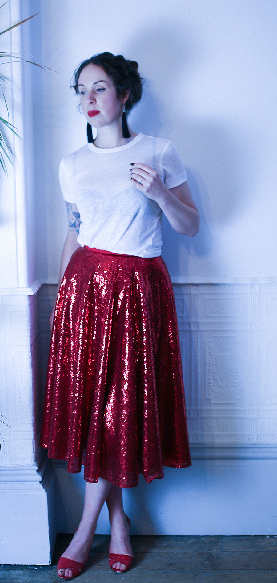 sequin swing skirt alexandra king for deadly is the female