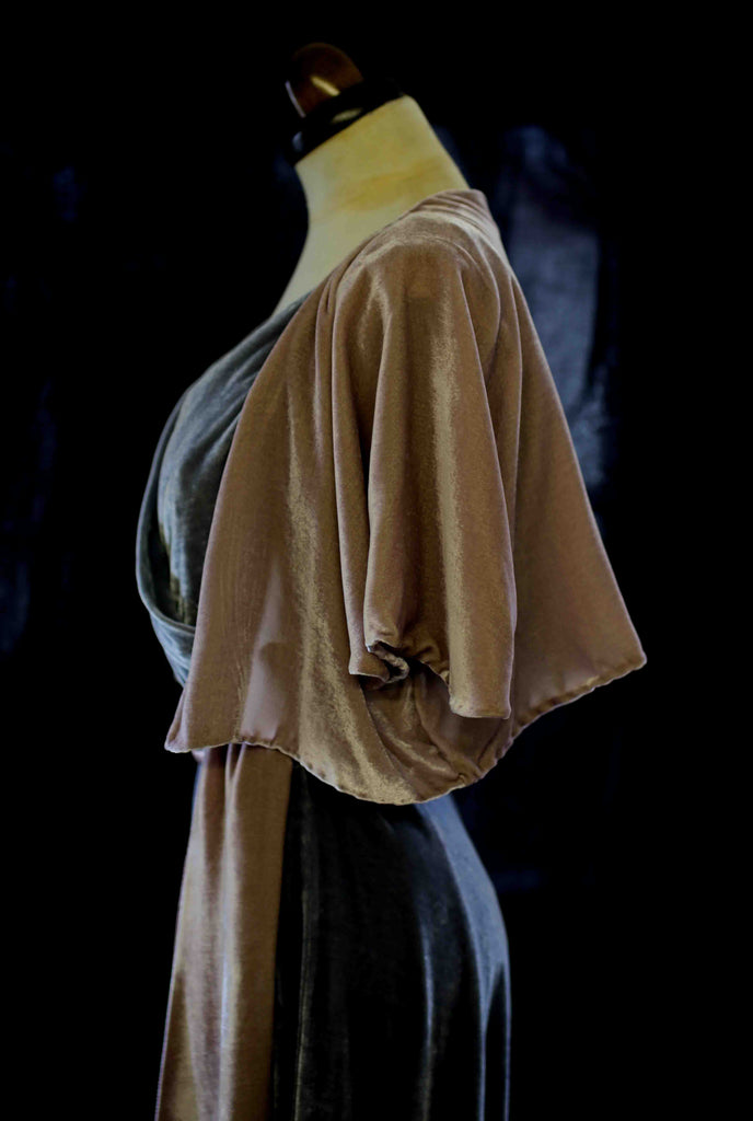 silk velvet bias cut gown by alexandra king