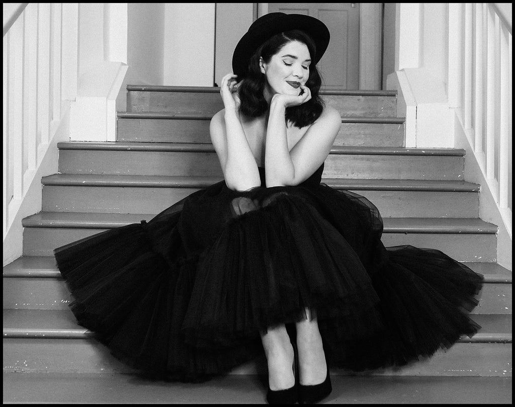 Ballerina Dress in Black Tulle – ALEXANDRAKING