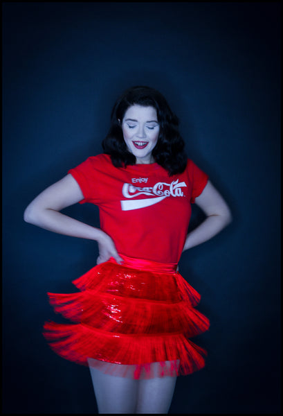 vintage coca cola t shirt red tassel skirt alexandra king