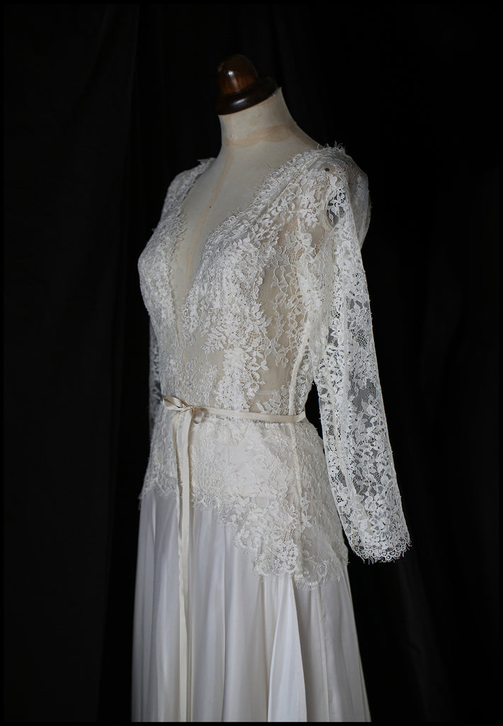 French lace bespoke bridal gown alexandra king