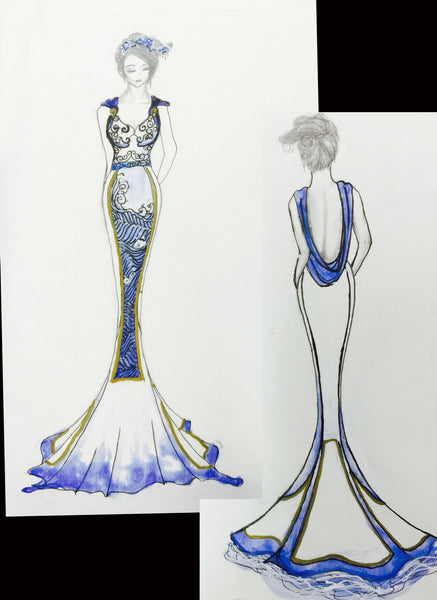 Prom Dress sketch by amycici on DeviantArt