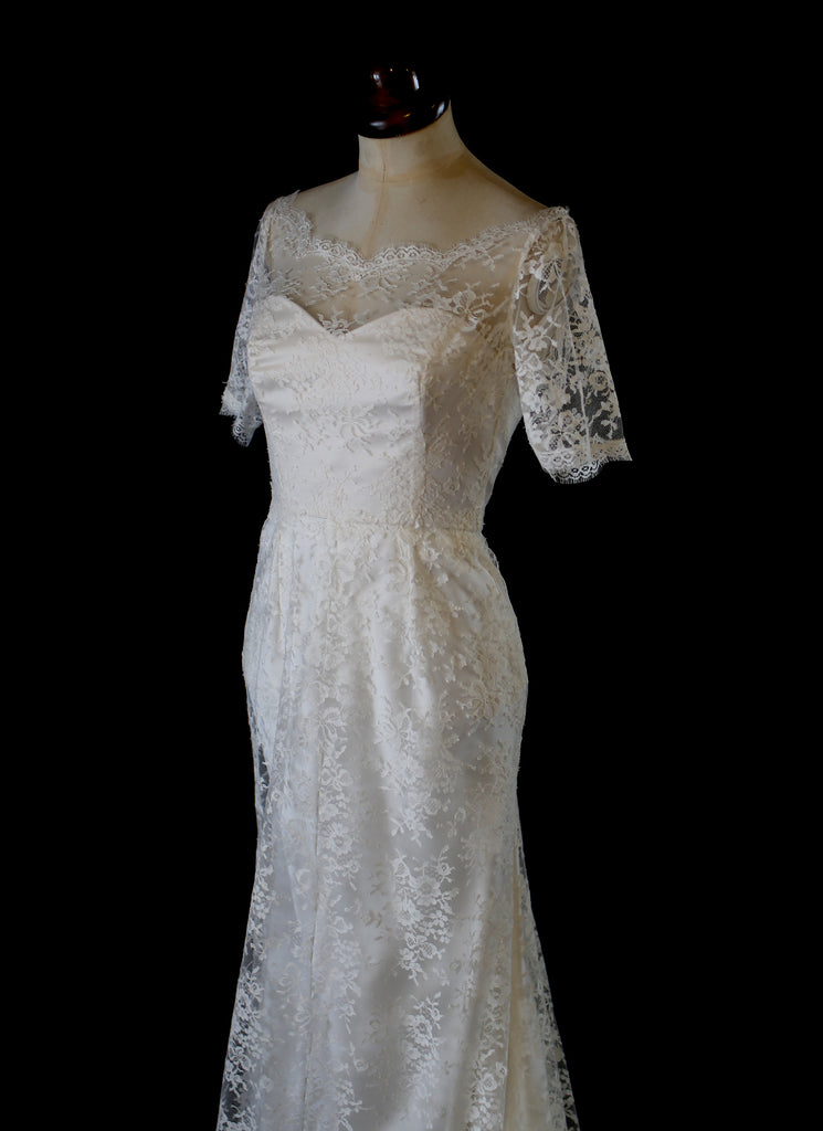 french lace wedding dress by Alexandra King 