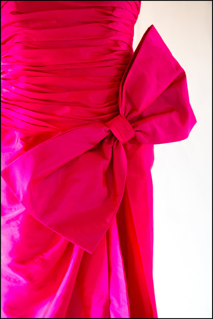 pink silk 80s Marilyn Monroe dress Alexandra King