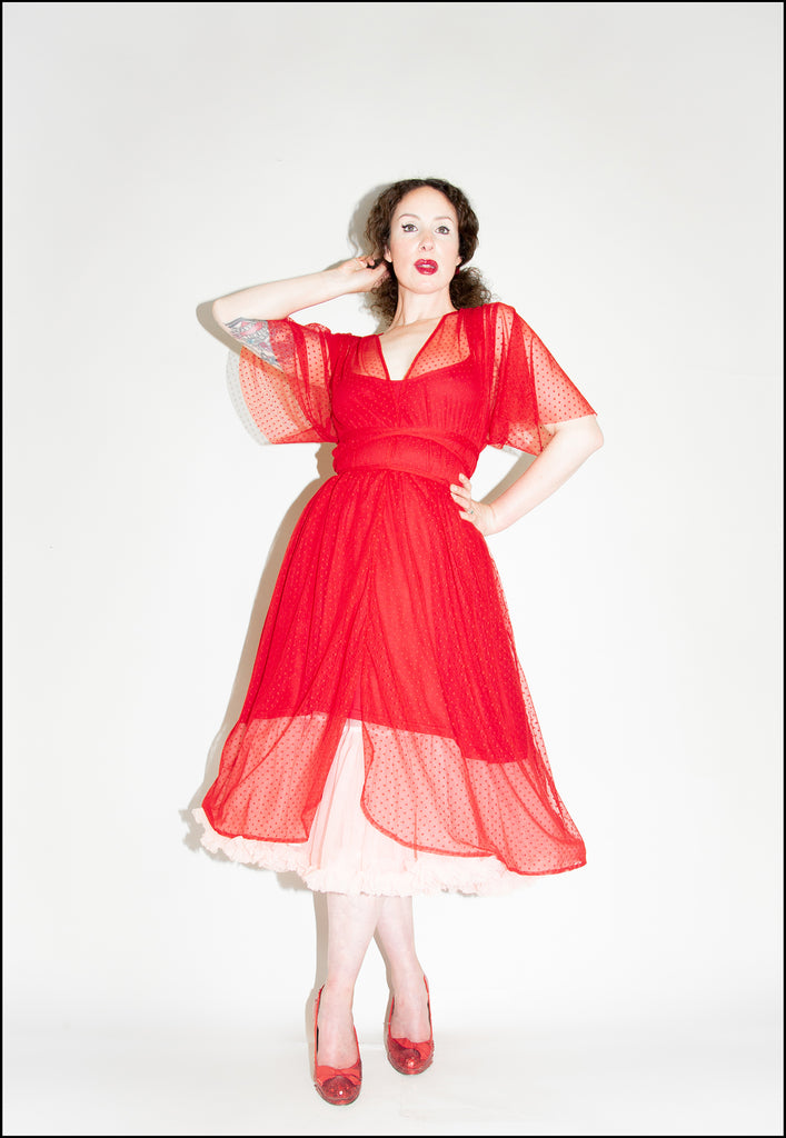 red tulle dress alexandra king for deadly is the female