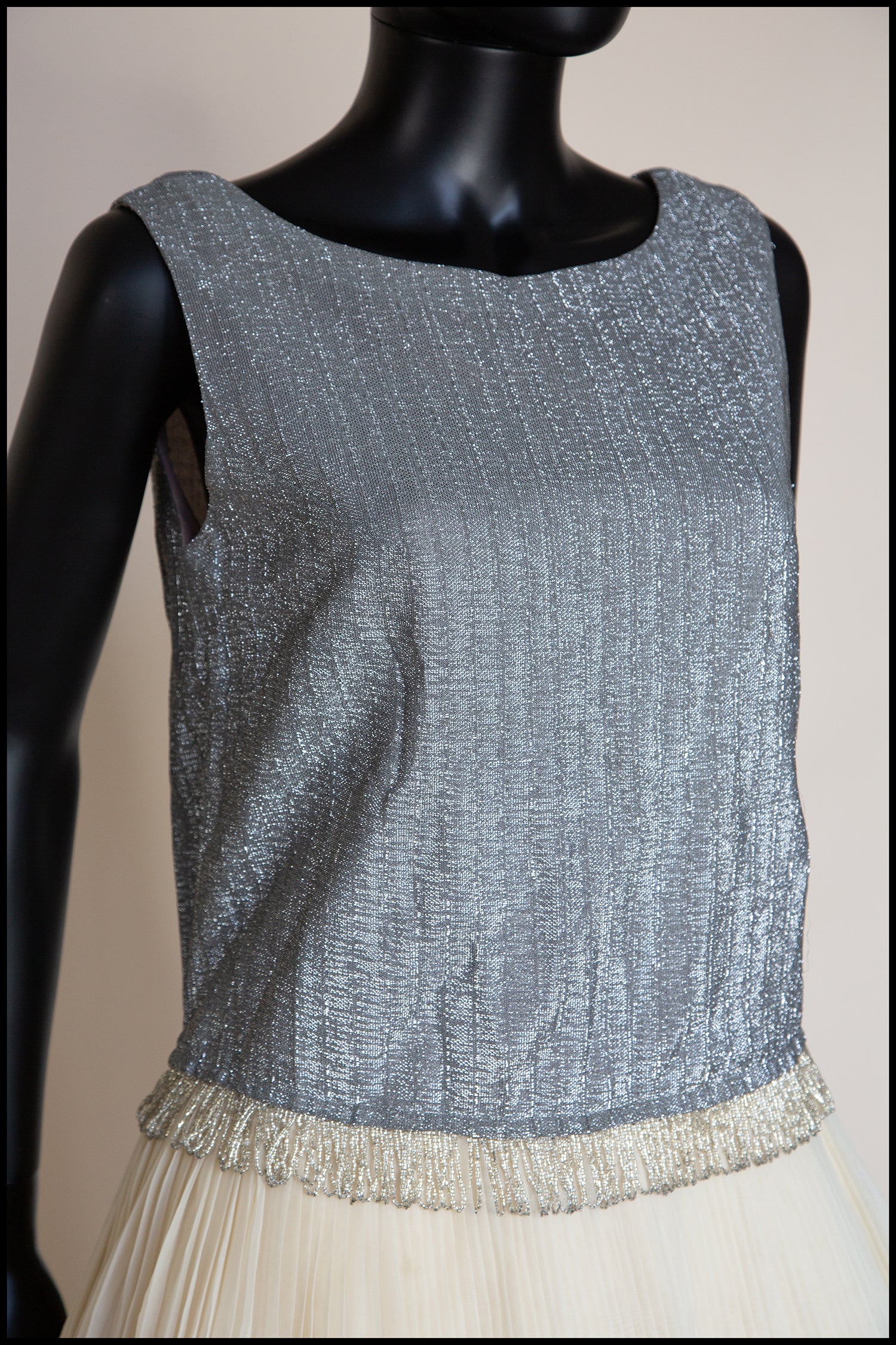 Vintage 1960s Beaded Silver Lame Top – ALEXANDRAKING