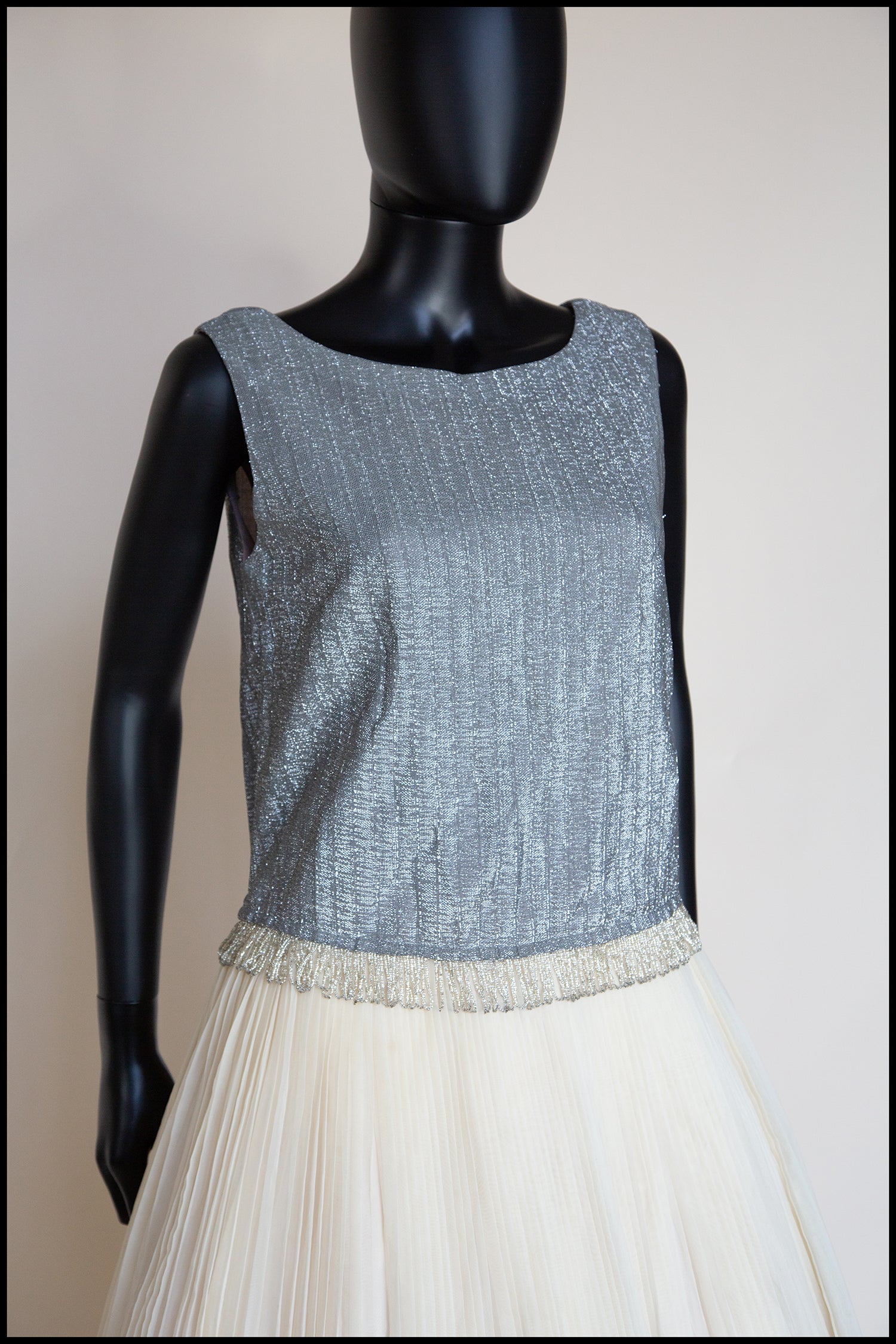 silver lame top