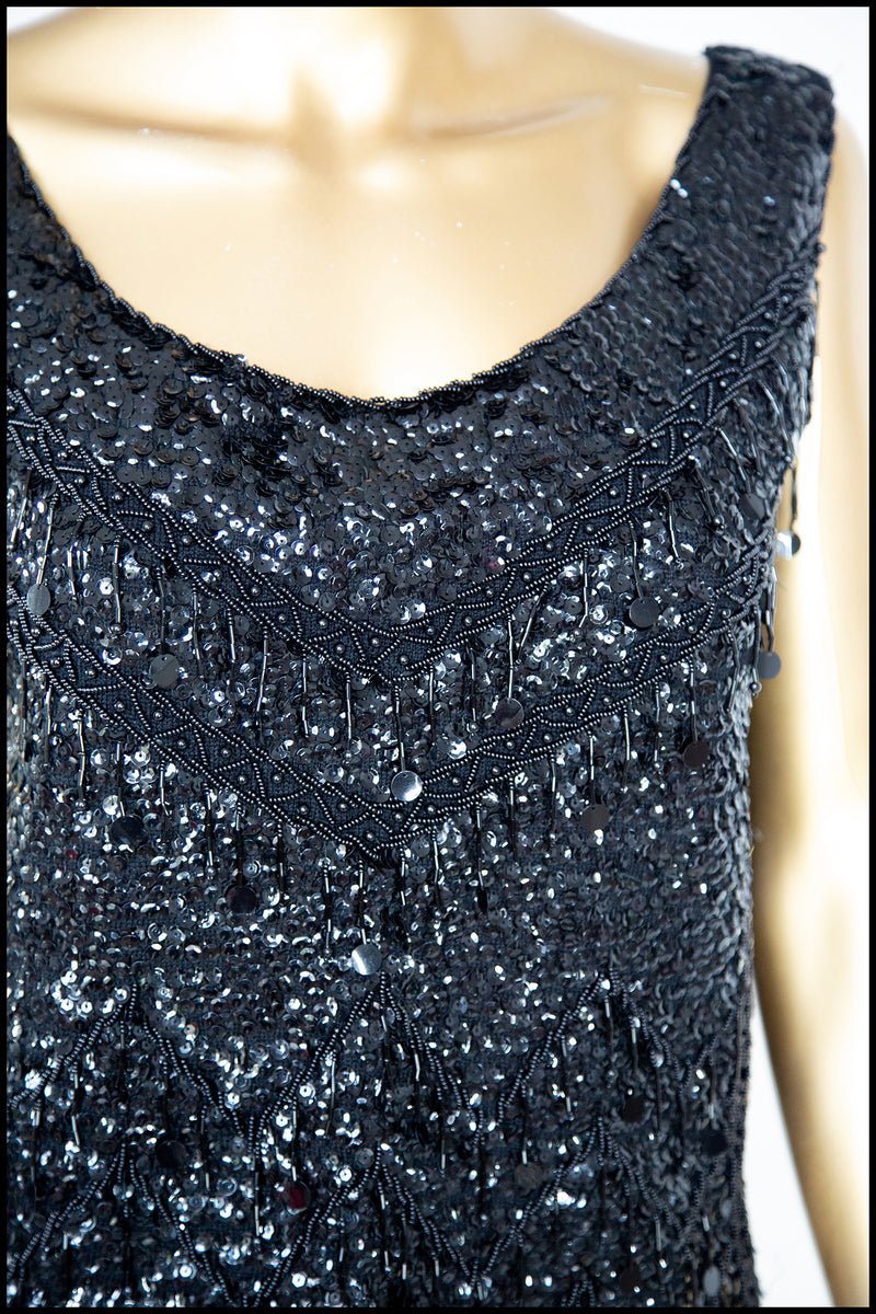 Vintage 1960s Black Sequin Vest Top – ALEXANDRAKING