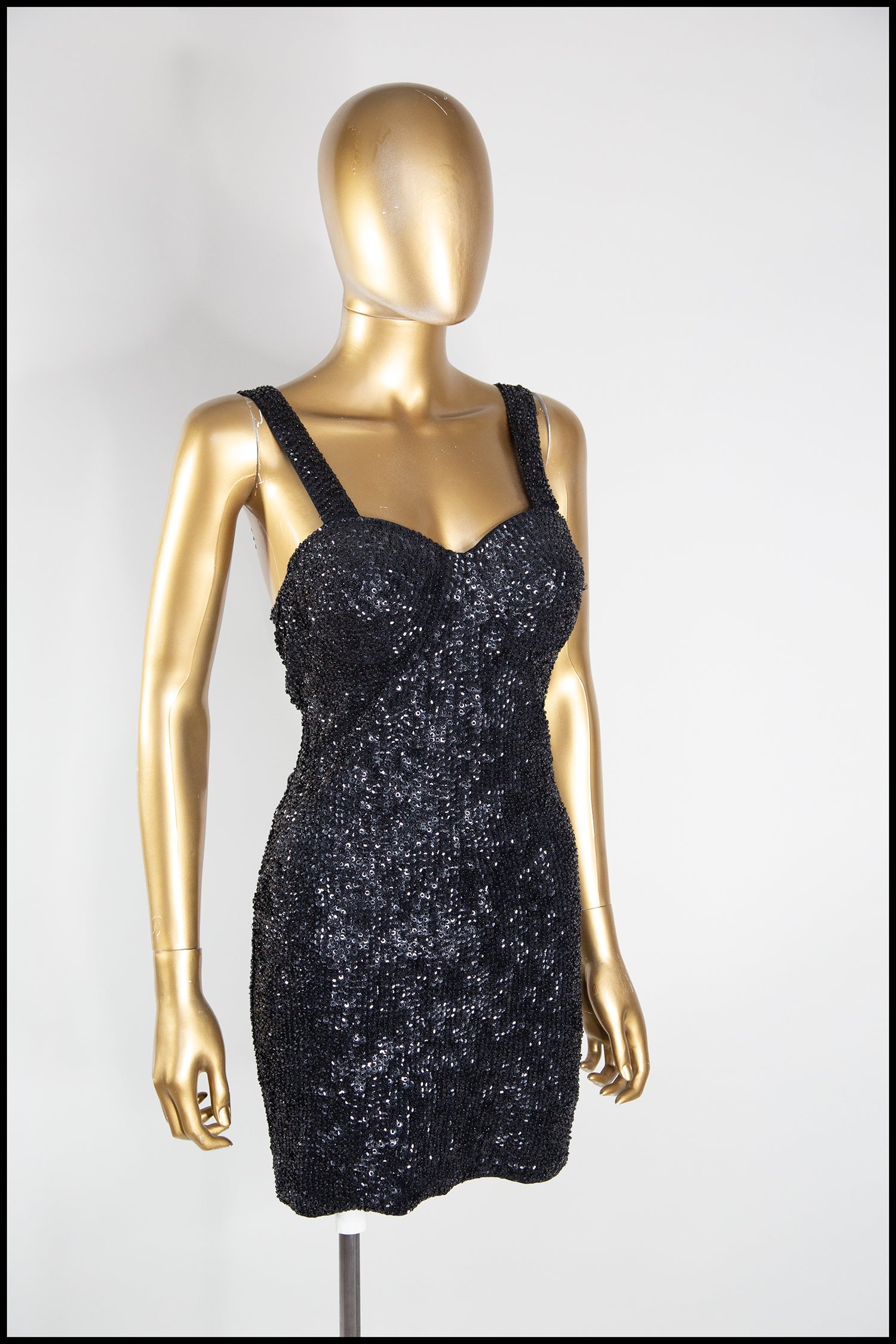 Vintage 1980s Black Sequin Mini Dress – ALEXANDRAKING