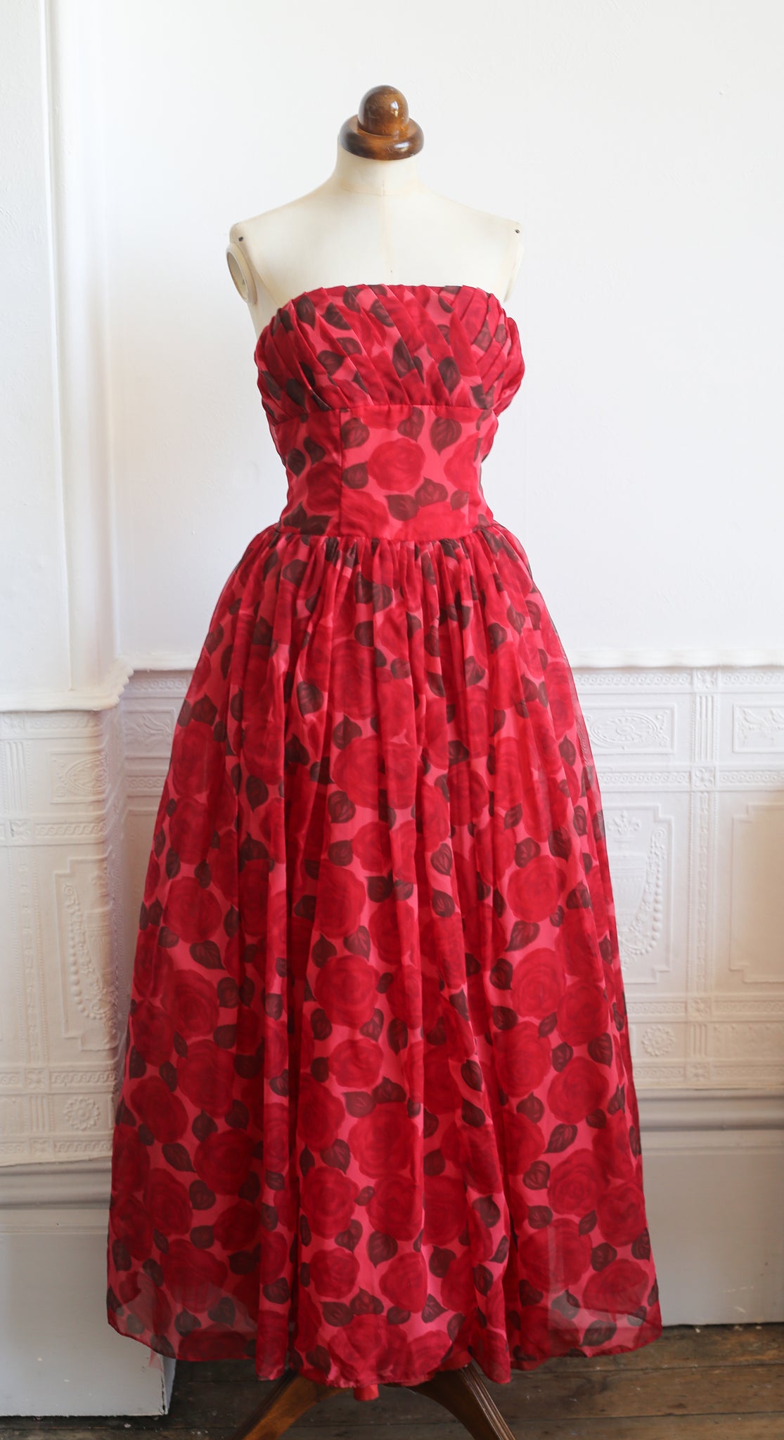 red rose ball gown