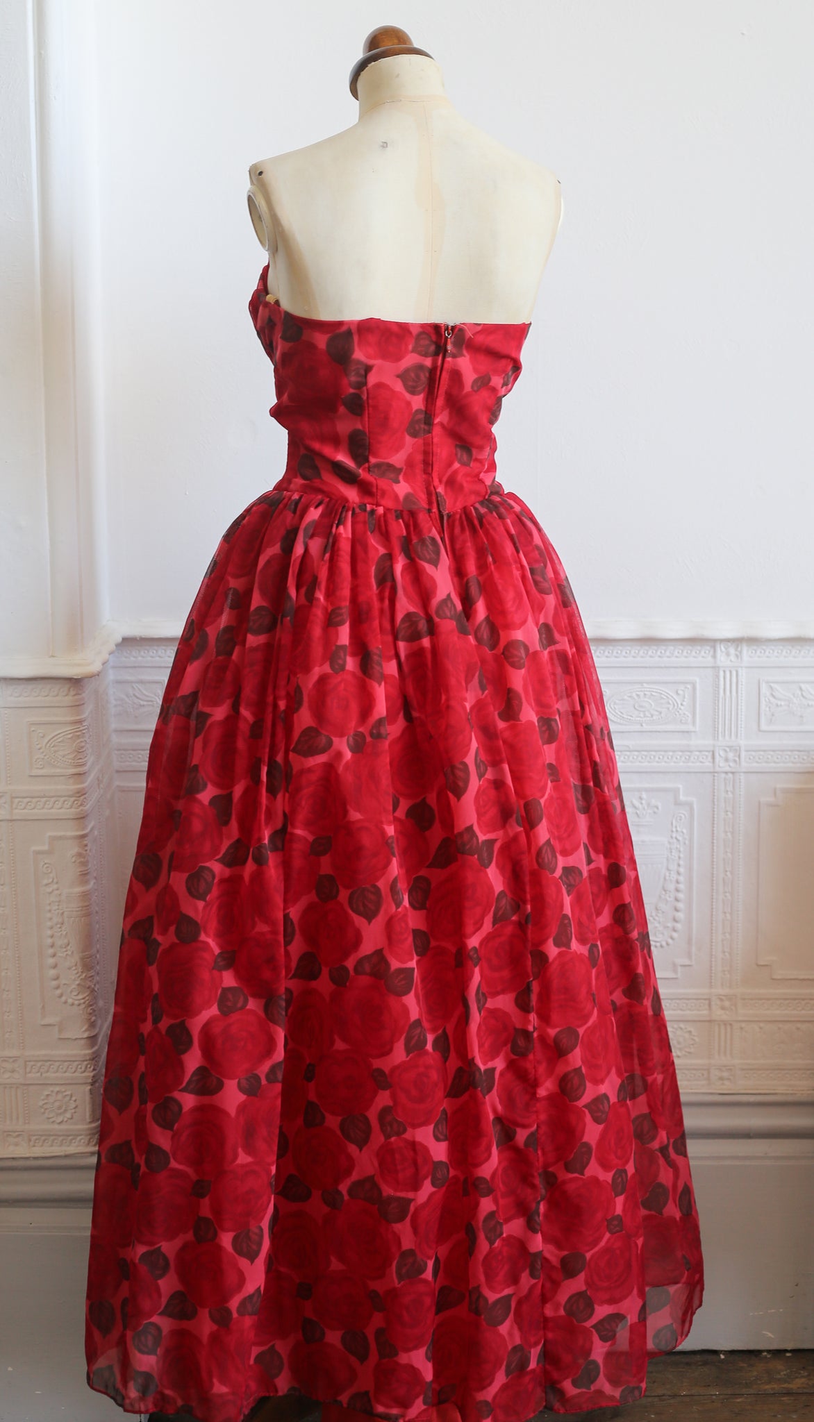 red rose ball gown