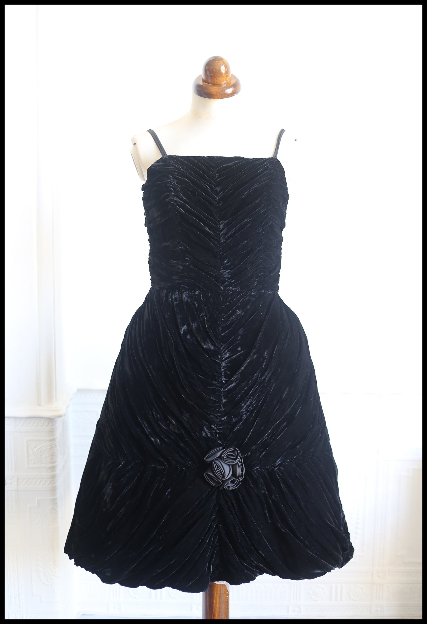 1950s black cocktail dress