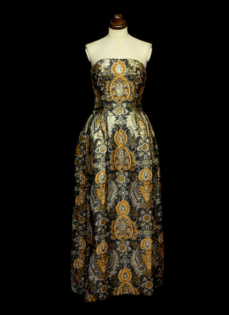 vintage 1950s couture dress