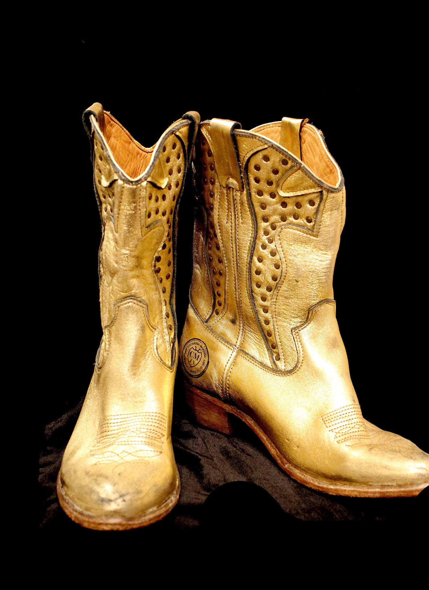 gold cowboy boots