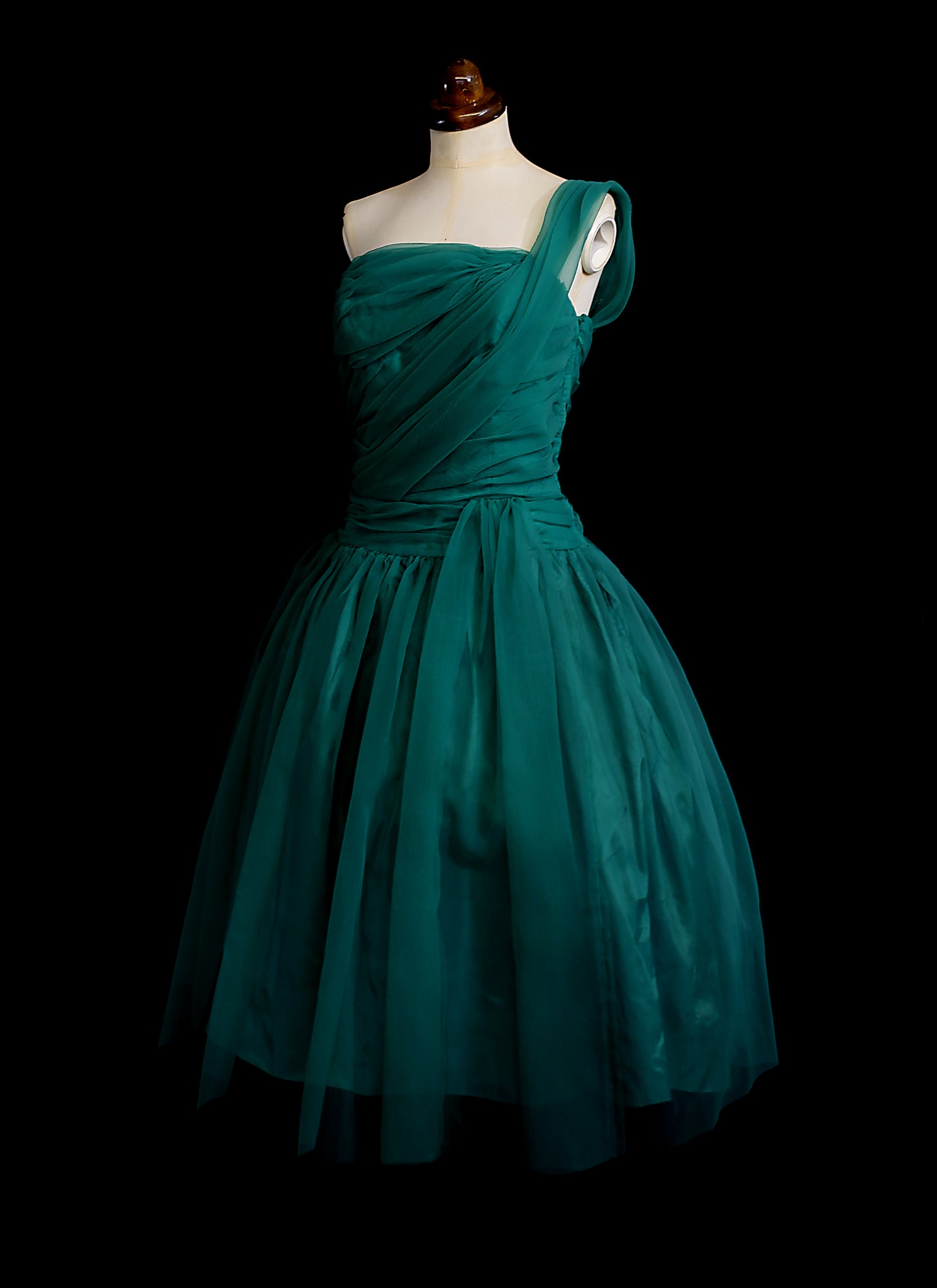 emerald green vintage dress