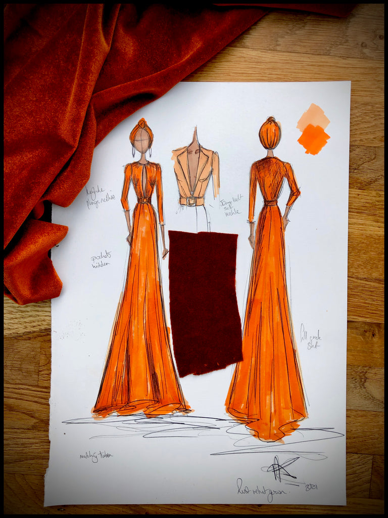 sketch or amber dress alexandra king