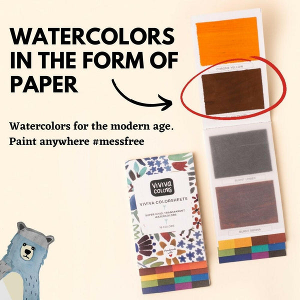 Viviva ColorSheets is a Portable Watercolor Kit for Artists-On-The-Go