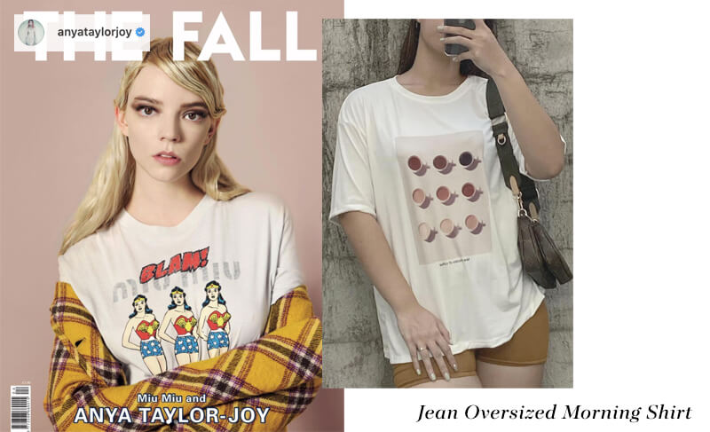 EIKA Swimwear PH | Anya Taylor Joy x Jean Oversized Morning Shirt