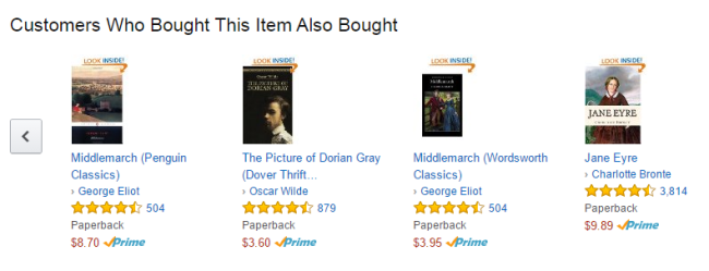 amazon page listings