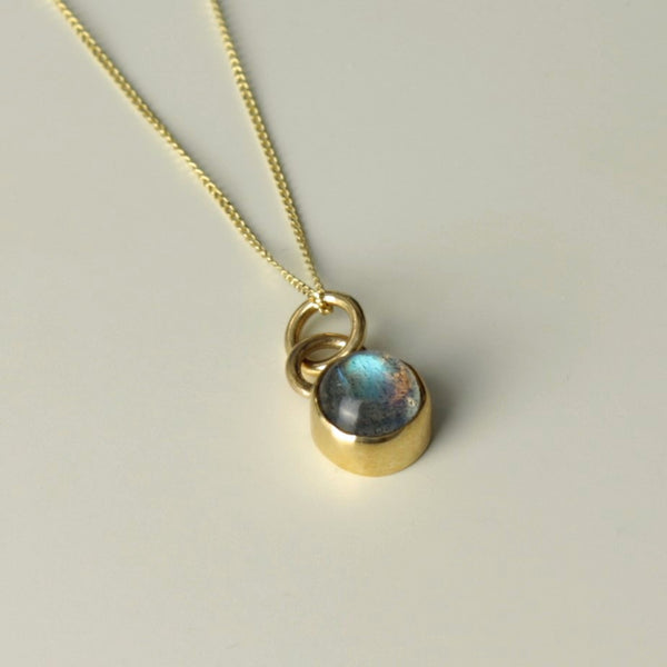 Labradorite 9ct gold handmade Necklace