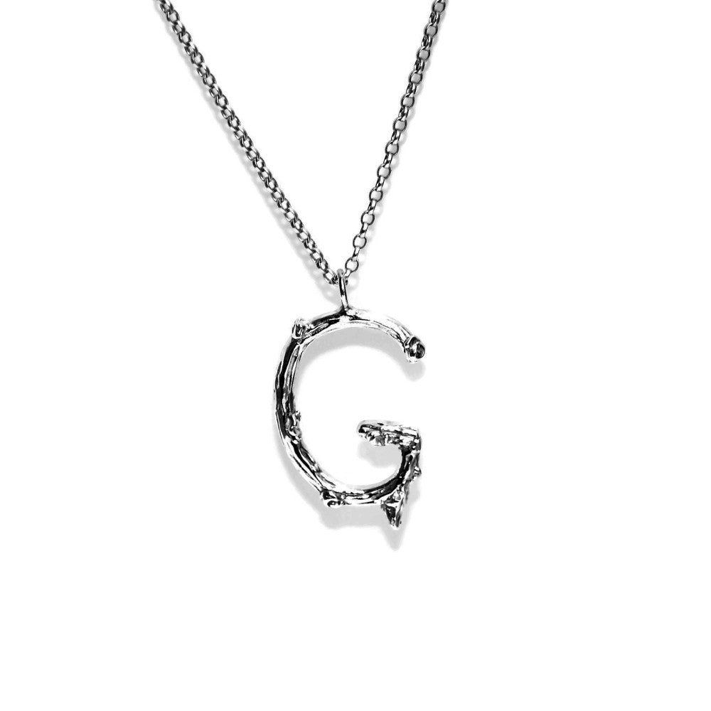 Twig Initial Necklace - A to Z - pretty-wild-jewellery