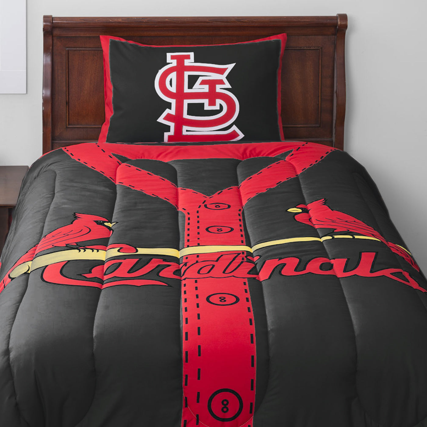 Mlb St Louis Cardinals Baseball Jersey Bed Comforter Set