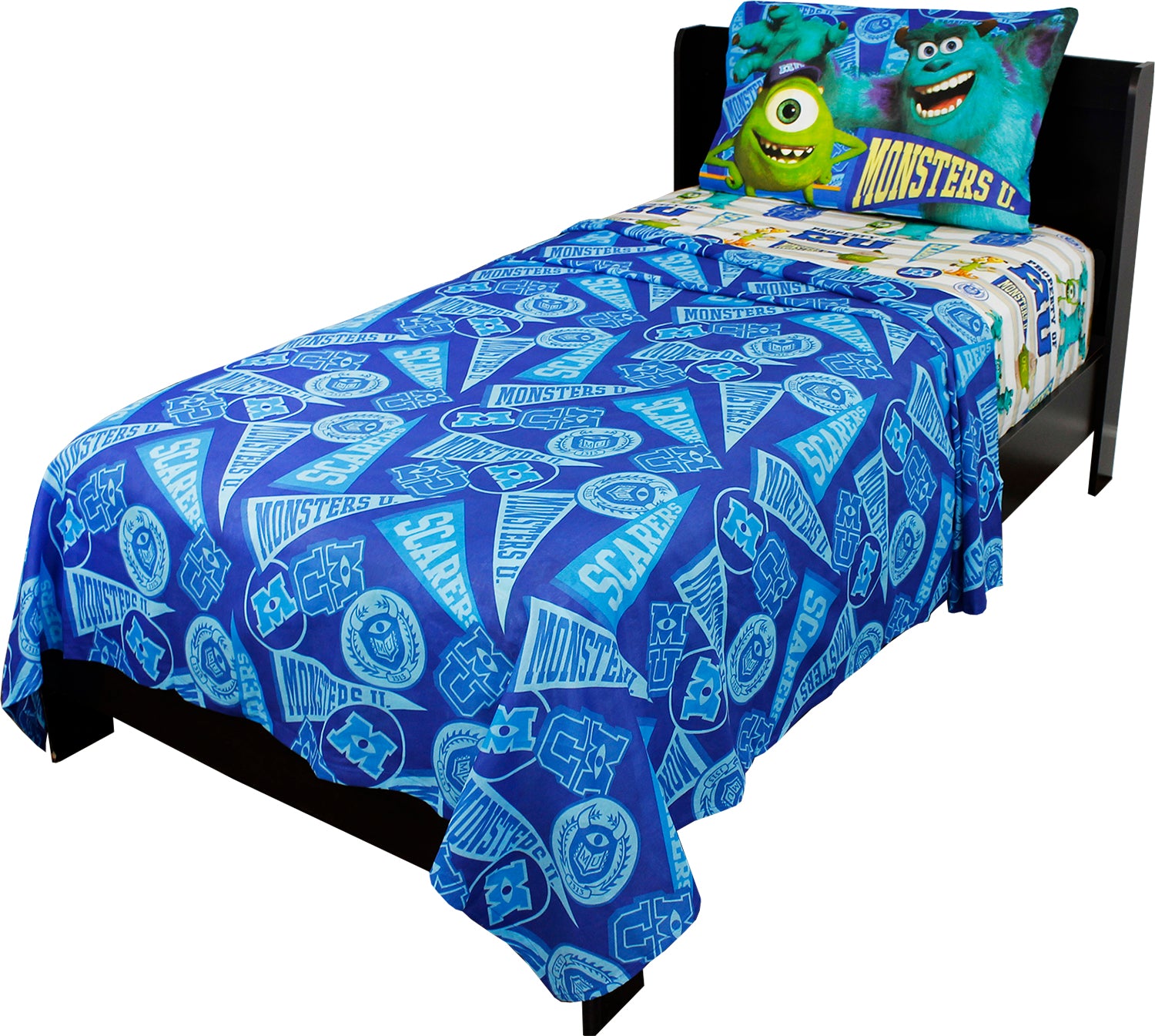 Monsters U Twin Sheet Set 3pc Scare Pennant Bed Accessories