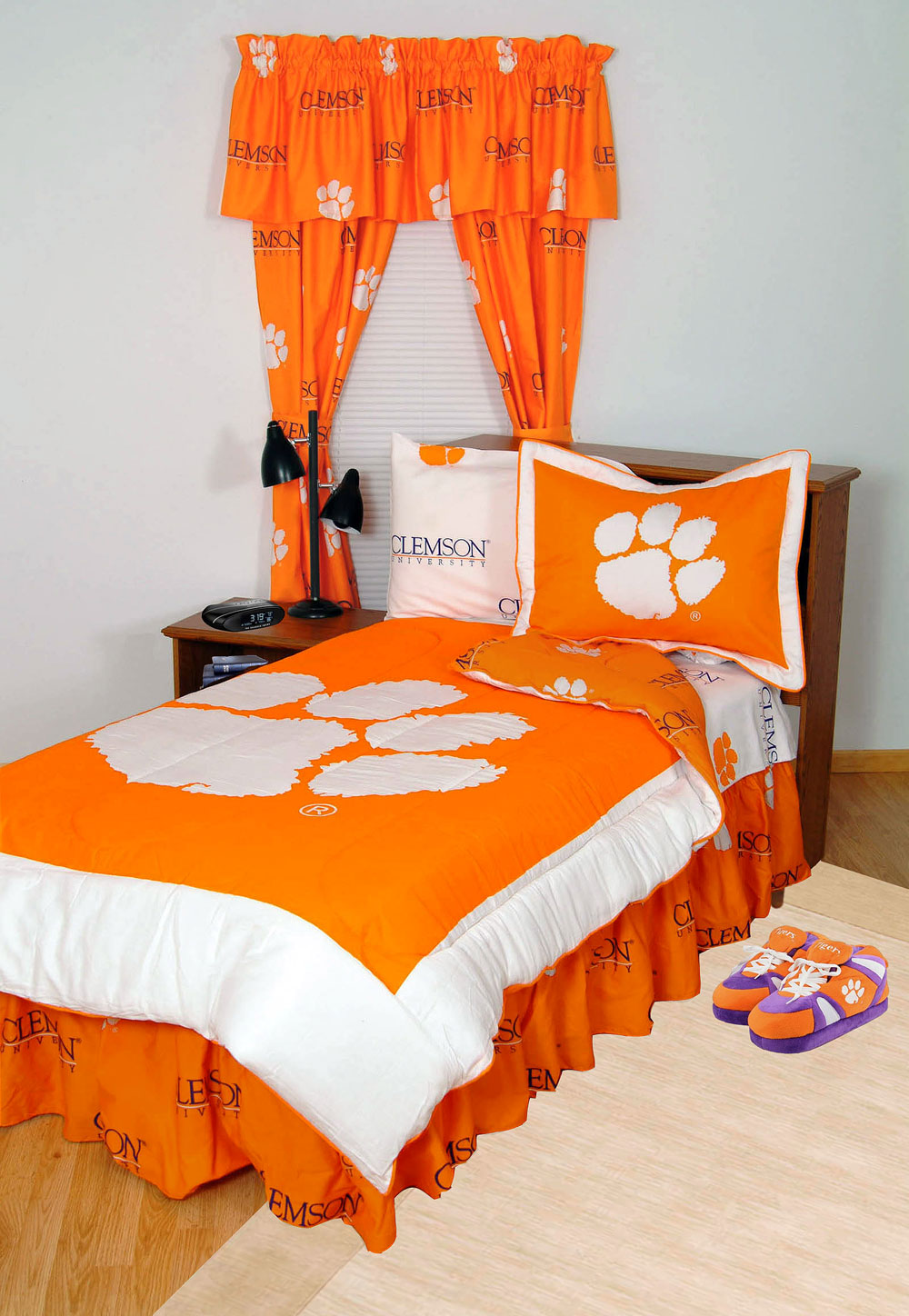 NCAA Clemson Bedding Tigers Comforter Sets College Sheets - oBedding.com