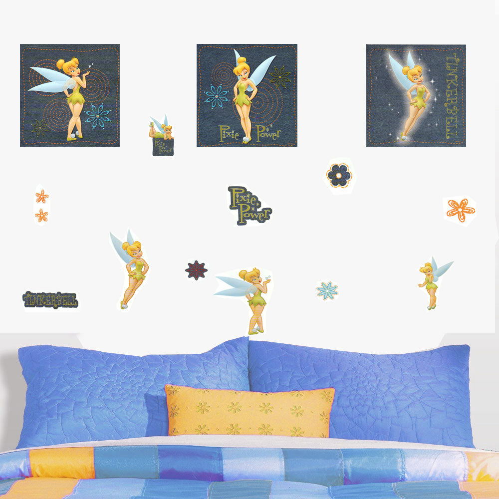 Disney Denim Tinkerbell Wall Decor Kits