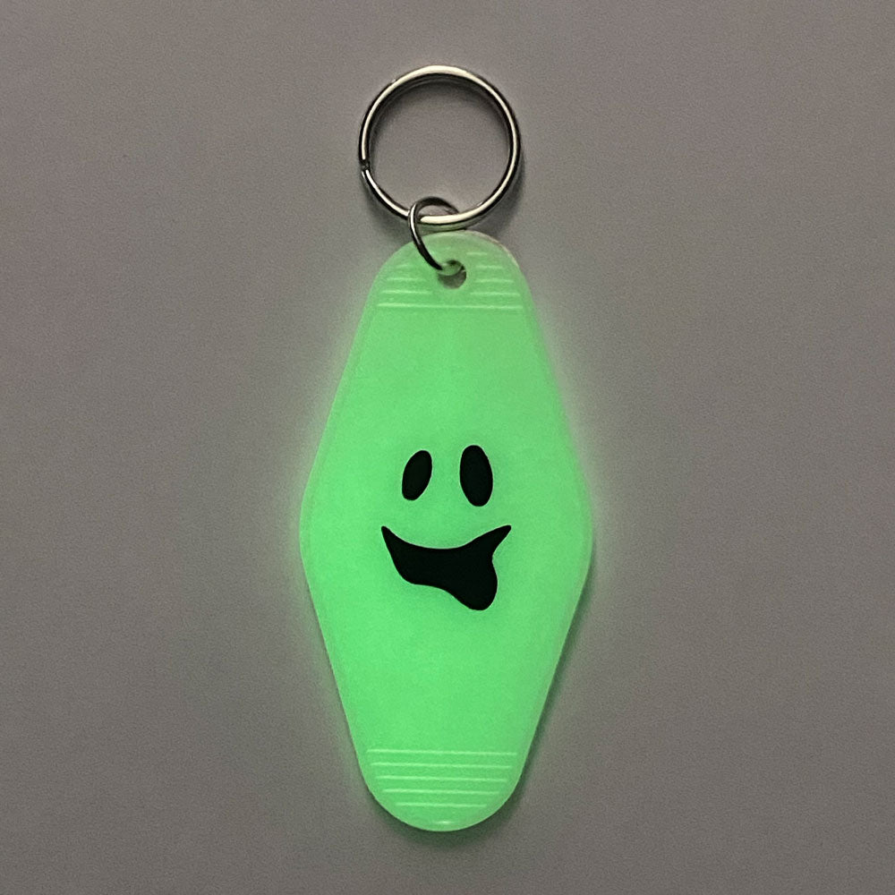 Glow-In-The-Dark Ghost Key Tag Keychain