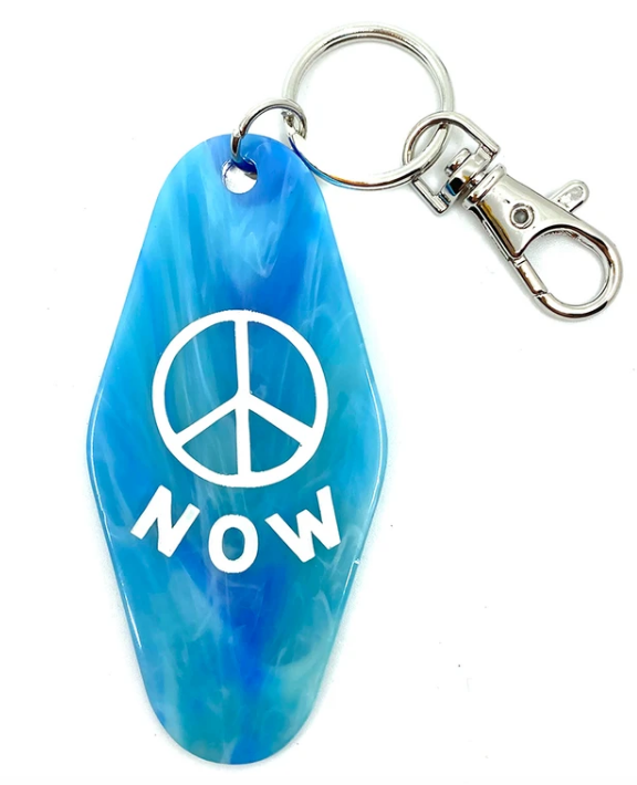 Peace Now Key Tag Keychain