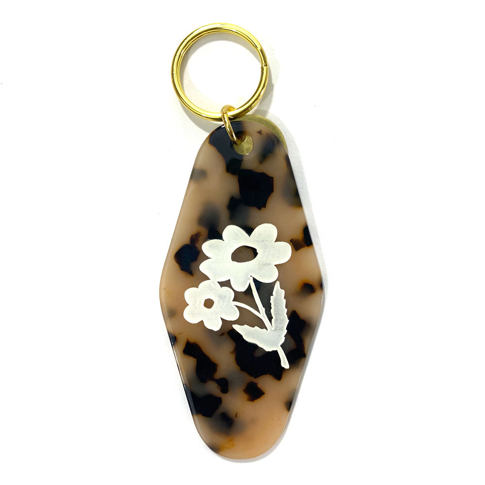 Floral Press Key Tag Keychain - Blossom